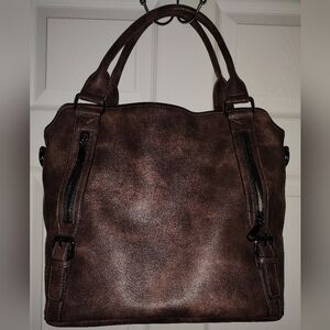 Brown Leather  Cluci Tote Bag